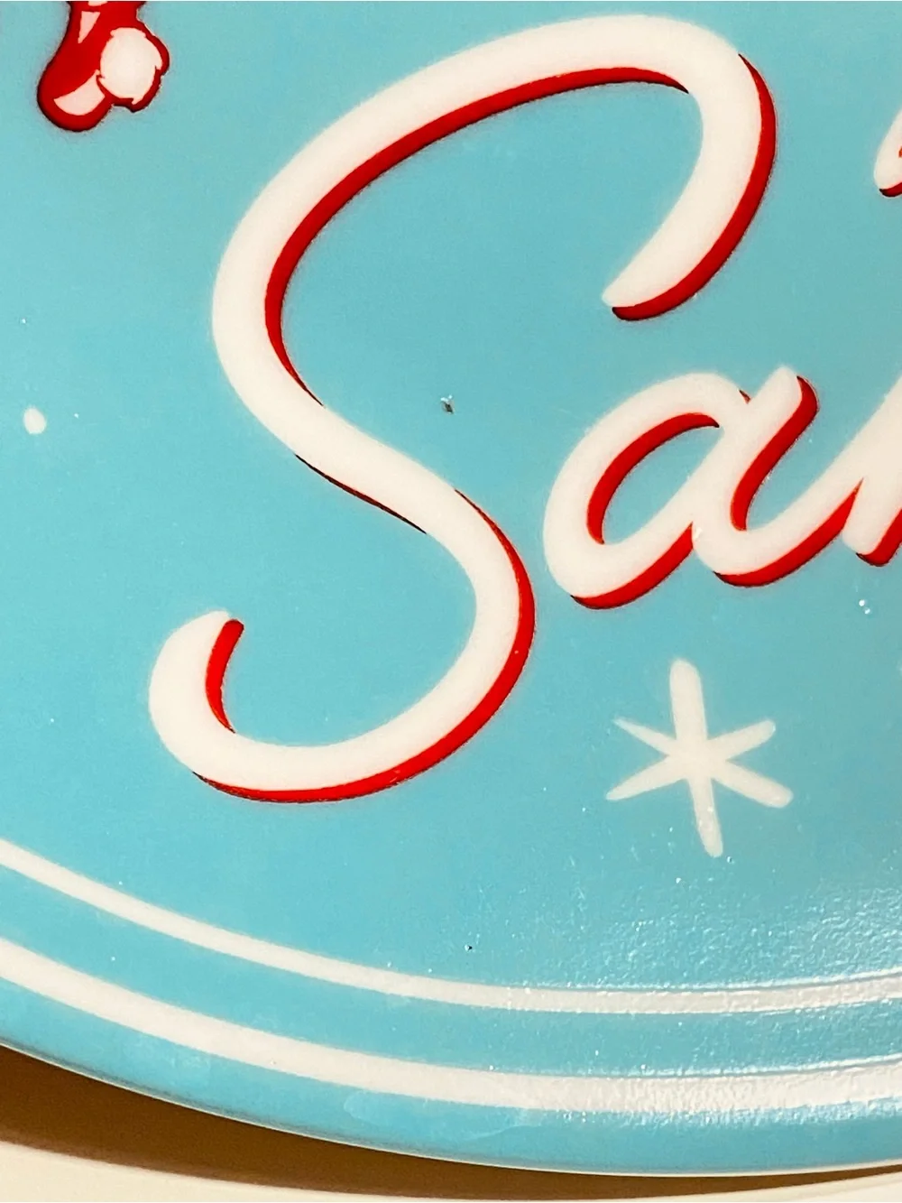Disney Treats For Santa Christmas Plate 8” Pluto Chip Dale